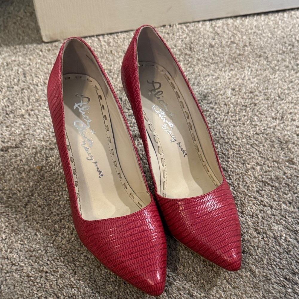 Pink Textured Women's Heels